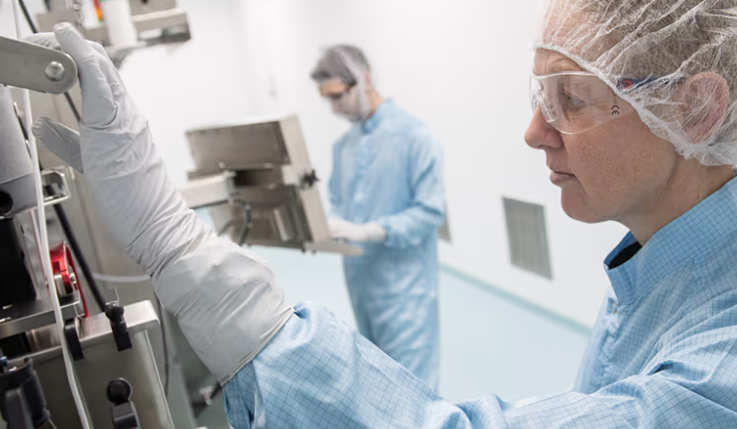 Scientists working in a lab