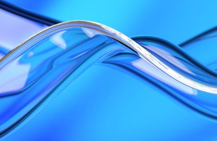 Transparent,Clear,Colorful,Glass,Or,Liquid,Waves.,Neon,Pattern,Abstract